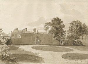 Patshull House: szépia mosás rajz, nd [1820] alkotó: John Buckler