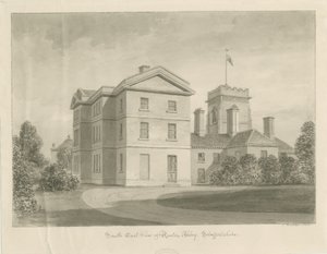 Ranton Abbey [Priory]: szépia rajz, 1842 alkotó: John Buckler