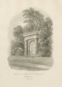 Shugborough - Emlékmű: szépia rajz alkotó: John Buckler