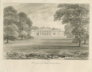 Shugborough Hall: szépia rajz alkotó: John Buckler