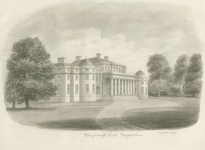 Shugborough Hall: szépia rajz, 1843 alkotó: John Buckler