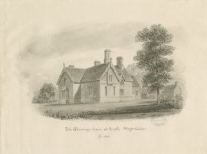 Stafford - Parsonage House at Salt: szépia rajz (matricával) alkotó: John Buckler