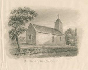 Tixall templom: szépia mosás rajz, nd [?1841] alkotó: John Buckler