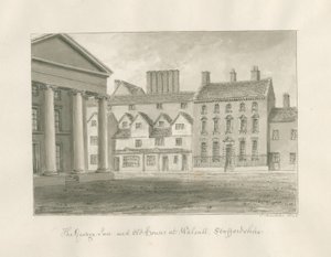 Walsall Town – The George Inn: szépia mosó rajz
