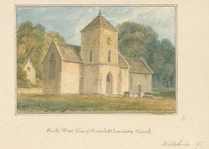 Wiltshire – Berwick Saint Leonard templom, 1817 alkotó: John Buckler