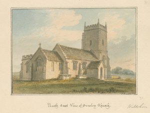 Wiltshire - Semley templom, 1817 alkotó: John Buckler
