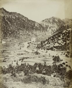 A Peiwar Kotal 1878-79-es fronttámadása során megtett útvonal képe