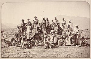 "Afridi Picket Jumrood, Khyber és Rotass közelében a távolban?", 1879 körül