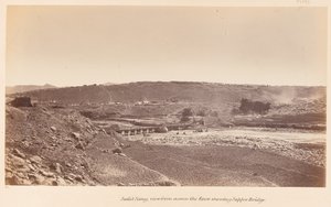 ?Safed Sang, a folyó túloldaláról nézve, a Sapper-híddal?, 1878 körül