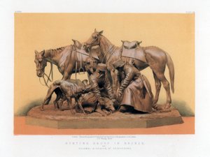 Vadászcsoport bronzban, 19. század. alkotó: John Burley Waring