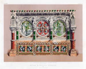 Kő és márvány Reredos, 19. század.