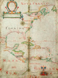 Az Atlanti-óceán nyugati részének térképe alkotó: John Burston