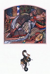 Afridi szerelem, illusztráció a Káma kertjéből (és más dalszöveg Indiából), 1920 alkotó: John Byam Liston Shaw