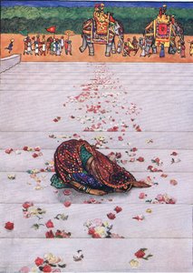 Dal az odaadó rabszolgáról, illusztráció a "Káma kertjéből". alkotó: John Byam Liston Shaw