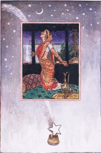 Nincs szellő lehűteni a szerelem hevét, illusztráció a Káma kertjéből (és más dalszöveg Indiából), 1920 alkotó: John Byam Liston Shaw