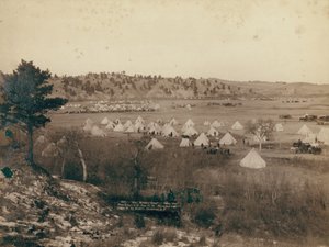 Brook tábornok tábora Pine Ridge közelében alkotó: John C. H. Grabill
