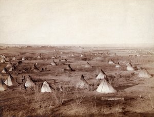 Lakota törzsi falu 1891-ben, John Grabill által