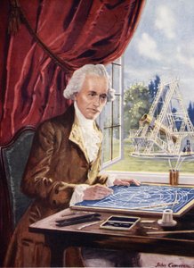 William Herschel a sloughi Observatory House-ban dolgozik
