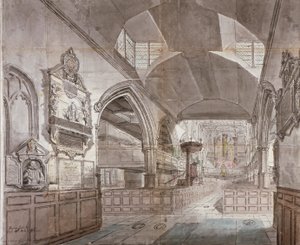 St Giles templom Cripplegate nélkül, London City, 1781