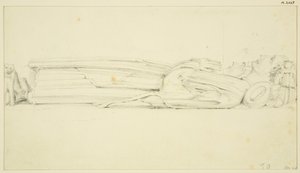 William Canynges képmása a St Mary Redcliffe-ben (és a másik kép a hátoldalon) (ceruza és akvarell papíron) alkotó: John Carter
