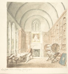 Lea kastély, Kilátás a könyvtárban, Keletre nézve, kb. 1816.