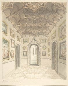 Lea kastély, Worcestershire, Picture Room, Looking West, kb. 1816.