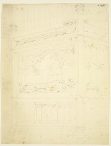 William Canynges emlékműve a St Mary Redcliffe-ben (ceruza és akvarell papíron)