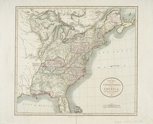 Az Amerikai Egyesült Államok új térképe a legújabb hatóságoktól, 1806-ból
