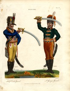 Vívási stílusok: György gárda: Félkörös gárda és Szent György gárda alkotó: John Chapman