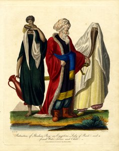 Ibrahim Bey portréja;egy egyiptomi rangos hölgy;és egy női vízhordó és gyermeke.