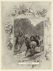 H R H Christian herceg lovagol a lányaival a Windsor Parkban