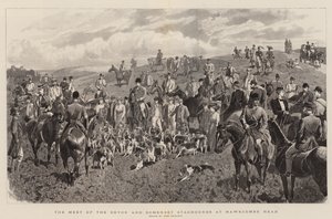 A Devon és Somerset Staghoundok találkozója Hawkcombe Headben