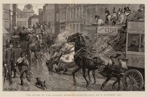 A londoni utcák állapota, Ludgate Hill egy csúszós napon