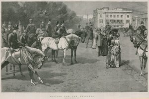 Várjuk a hercegnőt: vázlat a Rotten Row-ban, a Hyde Parkban, Londonban alkotó: John Charlton