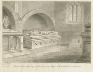 Draycott belseje a móri templomban: szépia rajz, 1841 alkotó: John Chessell Buckler