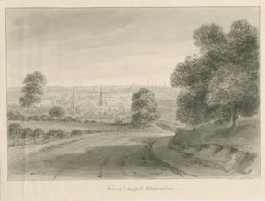 Longport Village: szépia rajz alkotó: John Chessell Buckler