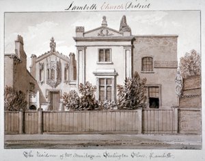 Armitage úr rezidenciája a Penlington Place-ben, Lambeth, London, 1828 alkotó: John Chessell Buckler