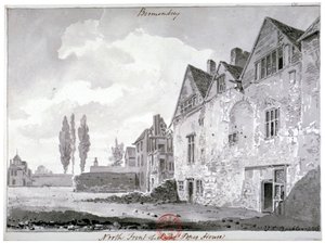 A Bermondsey House északi frontja, London, 1816 alkotó: John Chessell Buckler