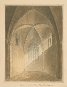 Oxfordshire – Oxford – A Szent Péter-templom belseje, 1811