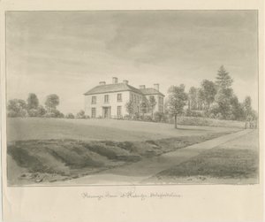 Penkridge - Parsonage House: szépia rajz alkotó: John Chessell Buckler