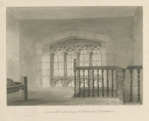 Pillaton Hall – A kápolna belseje: szépia rajz, 1841 alkotó: John Chessell Buckler
