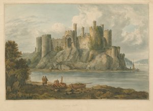 Wales – Carnarvonshire – Conway kastély, 1810 alkotó: John Chessell Buckler