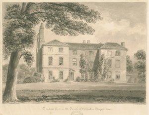 Wolstanton - Bradwell Hall: szépia rajz alkotó: John Chessell Buckler