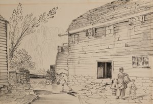 Malom Ditton közelében alkotó: John Claude Nattes