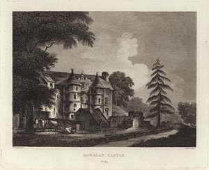 Rowallan kastély alkotó: John Claude Nattes