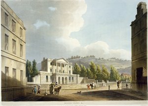 Sydney Hotel, a "Bath Illustrated by a Series of Views" című képből, metszette John Hill (1770-1850), kiadó: William Miller, 1805 (aquatinta). alkotó: John Claude Nattes