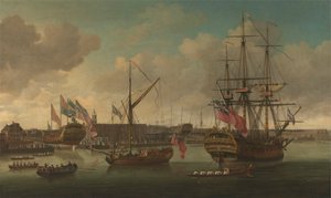 Indulás Deptfordban alkotó: John Cleveley the elder