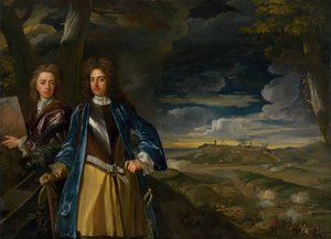Michael Richards 1673-1721 és John Richards 1669-1709 Belgrád ostrománál 1690-ben, 1700-ban. alkotó: John Closterman