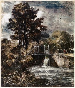 Zsilip, talán a Stour-on (olaj, vászon alkotó: John Constable