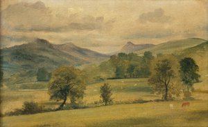 Kilátás a tóvidékre (akvarell) alkotó: John Constable